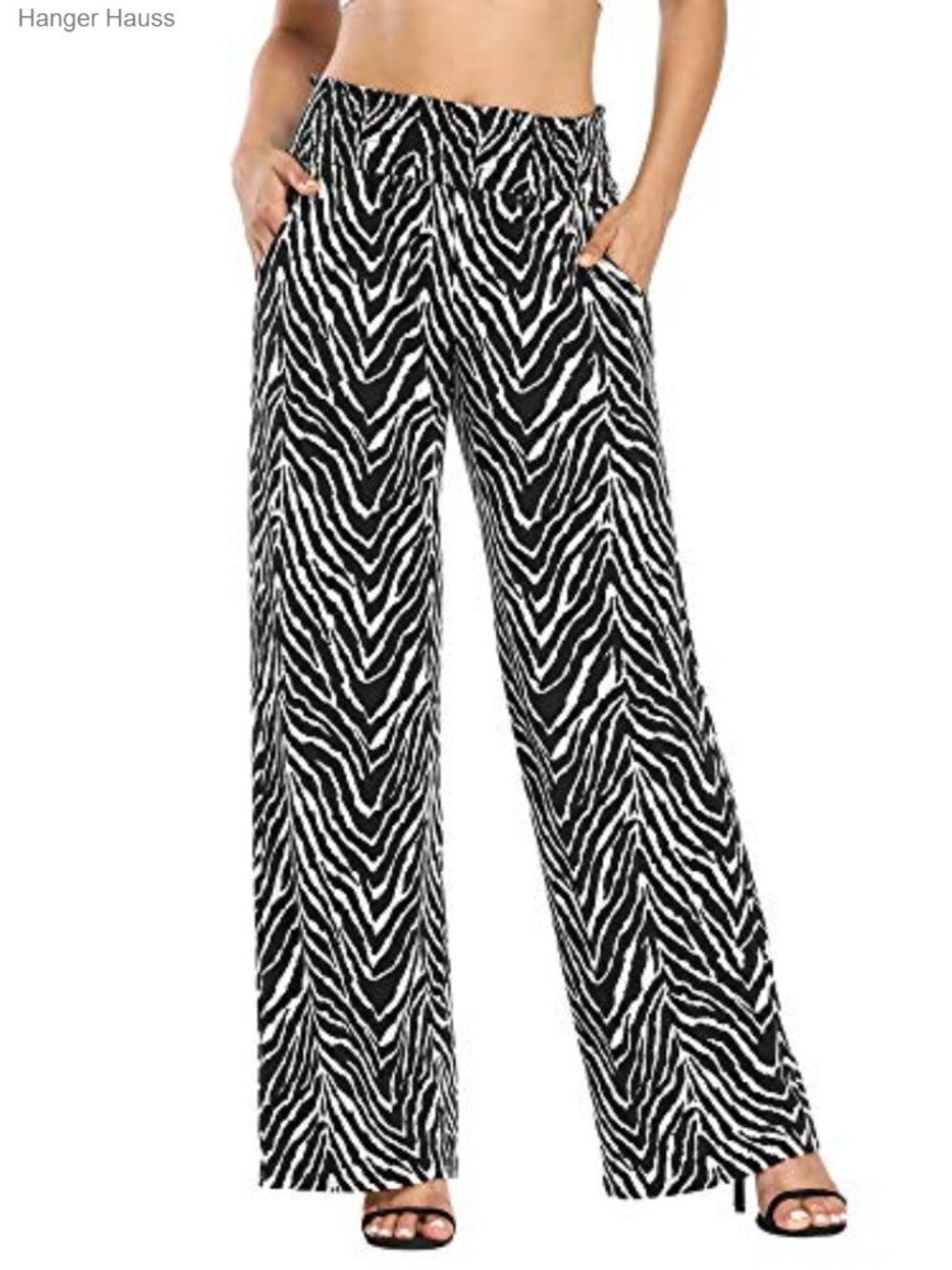 Boho Palazzo Wide Leg Beach Lounge Pants High Waisted with Pockets
